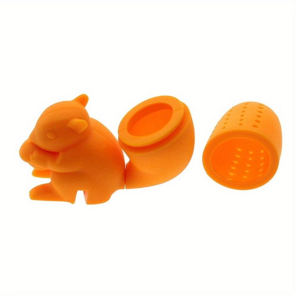 Silicone Squirrel Tea Infuser Reusable Animal Tea Strainer for Holidays