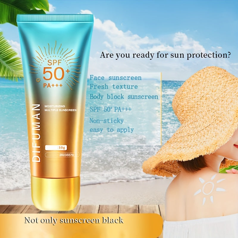 Unisex Sensitive Skin Sunscreen SPF 50+ PA+++ 2x50g Moisturizing Non-Greasy