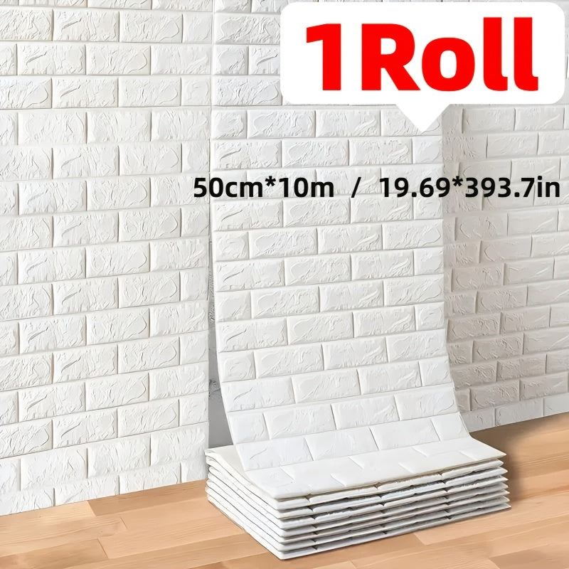3D Peel-and-Stick Wall Decals for DIY Home Renovation European Style Reusable Washable Foam Wallpaper