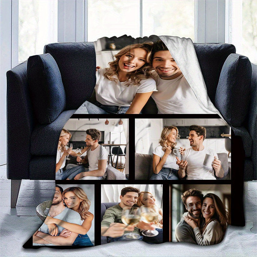 Custom Photo Blanket Soft Flannel Throw Personalized Gift for Home and Travel