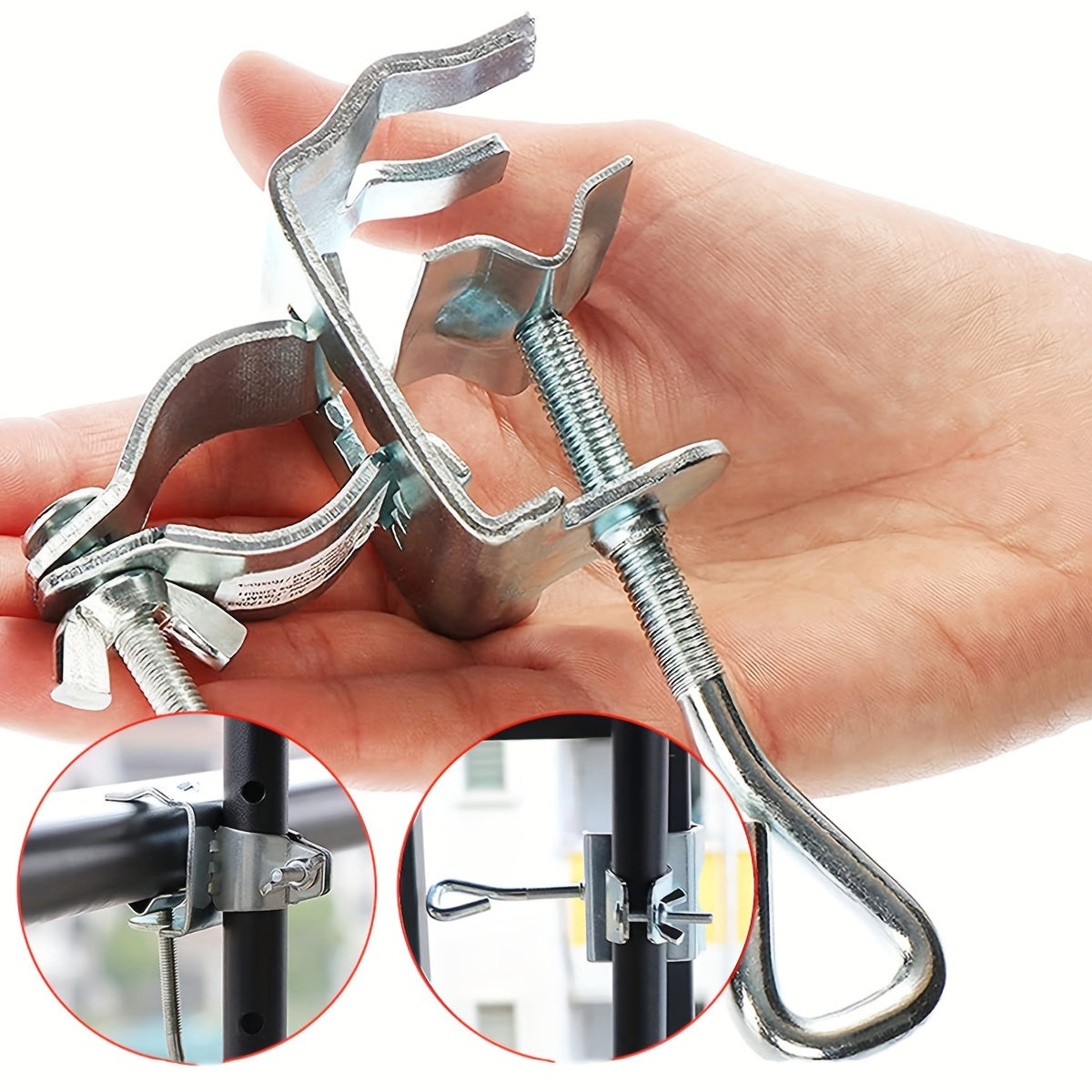 Stainless Steel Patio Umbrella Holder for Deck Balcony Railing Picnic Table