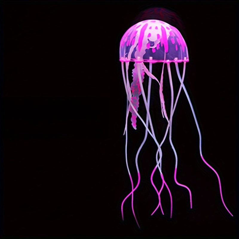 Fluorescent Luminous Silicone Jellyfish Aquarium Decoration for Fish Tanks