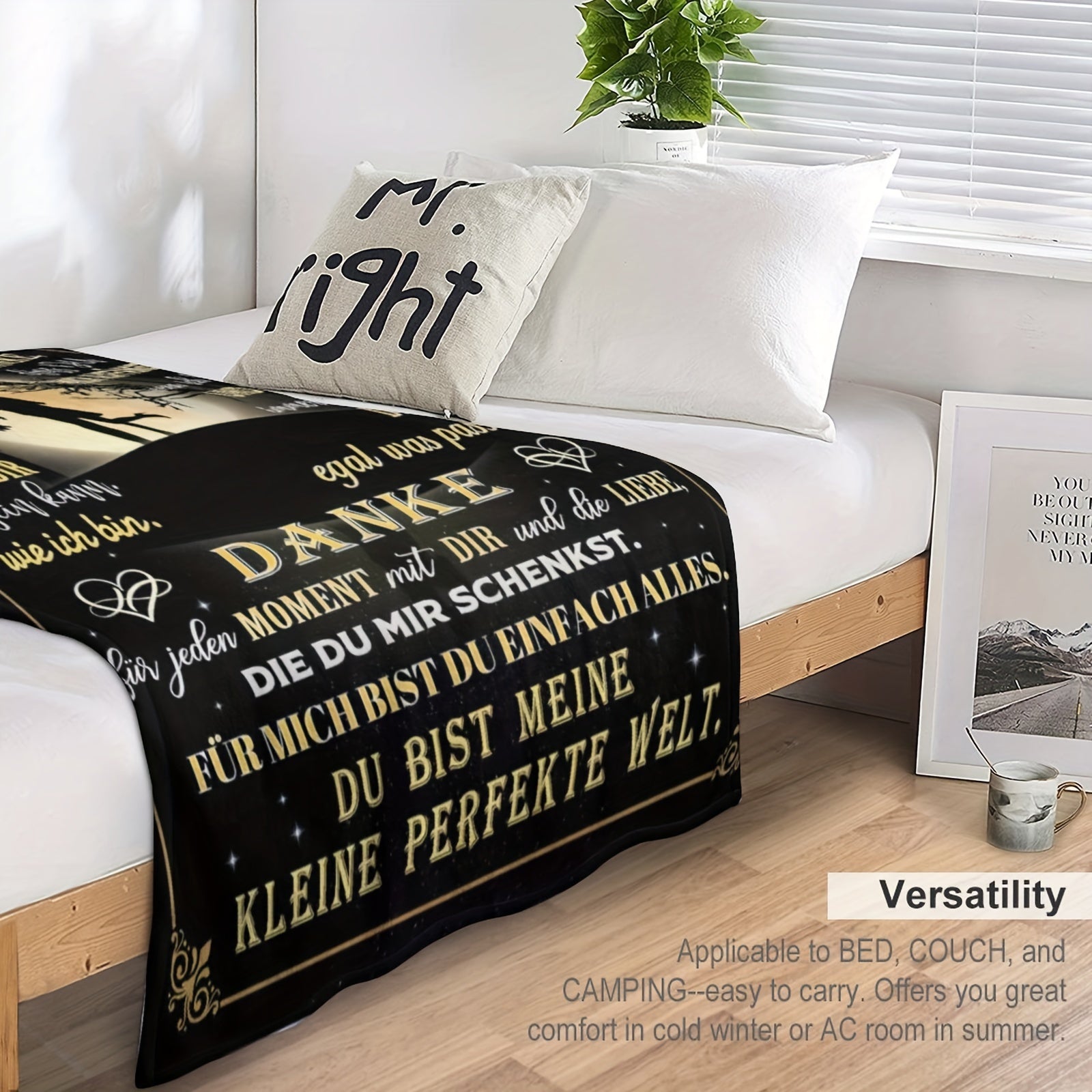 Soft Flannel Throw Blanket for Couples and All Seasons