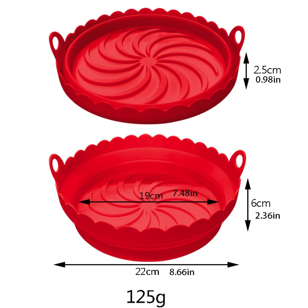 Silicone Baking Mat Foldable Air Fryer Liner Non-Stick Dishwasher Safe Food-Grade PET