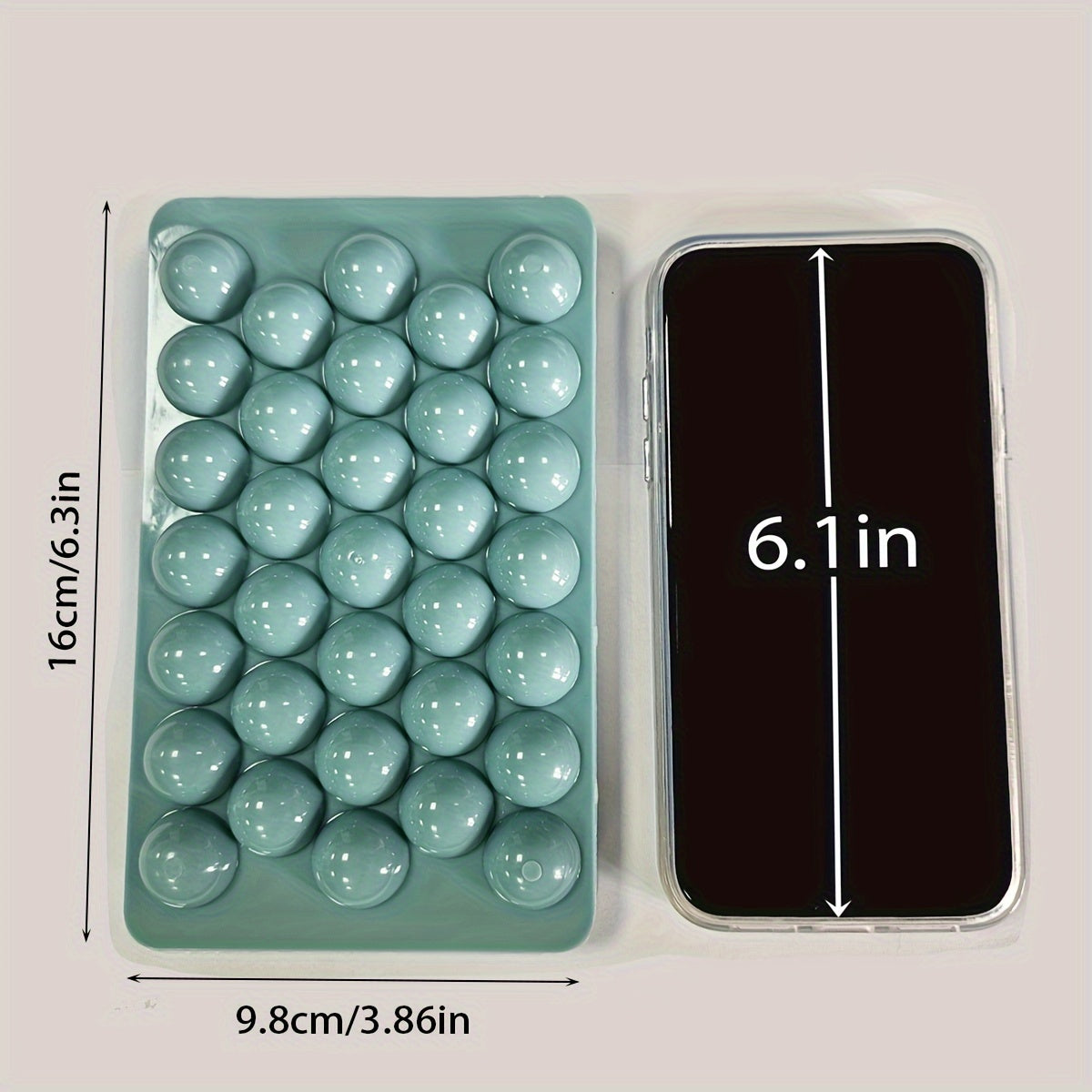 Plastic Pink and Blue Round Ice Cube Tray Mold for Freezer and Drinks
