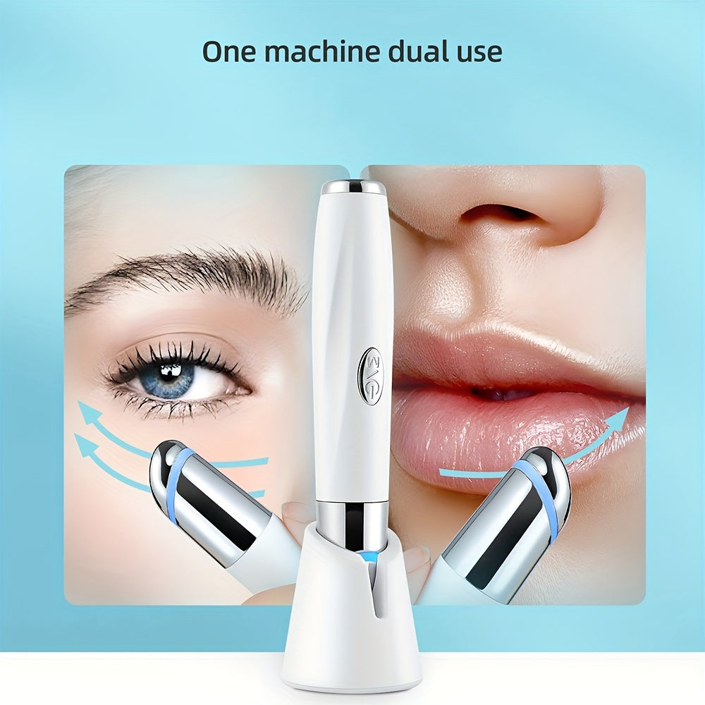 Rechargeable Eye Massager Pen for Puffiness Dark Circles and Fatigue Heated Vibrating Wand Toning Skin