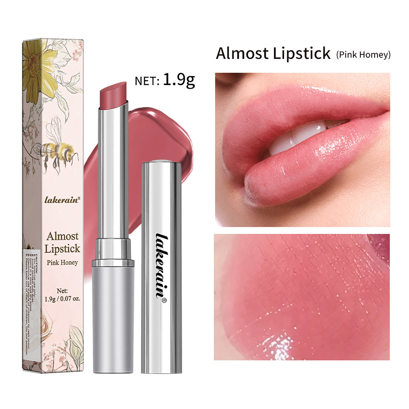 Bálsamo labial rosa con vitamina E para nutrir e hidratar todo tipo de piel