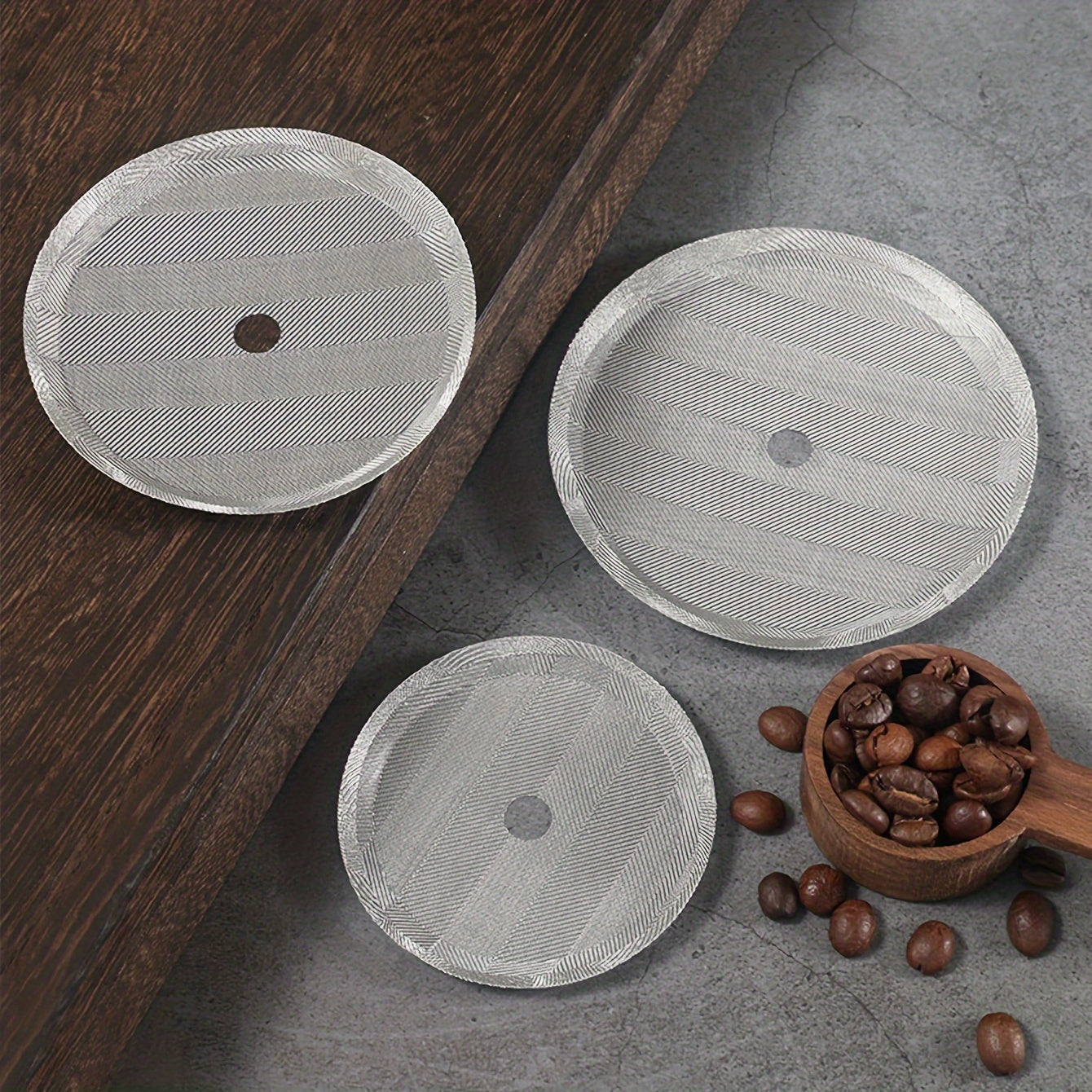 Two Pieces Stainless Steel French Press Filters for 350/700/1000ml Coffee Tea Makers