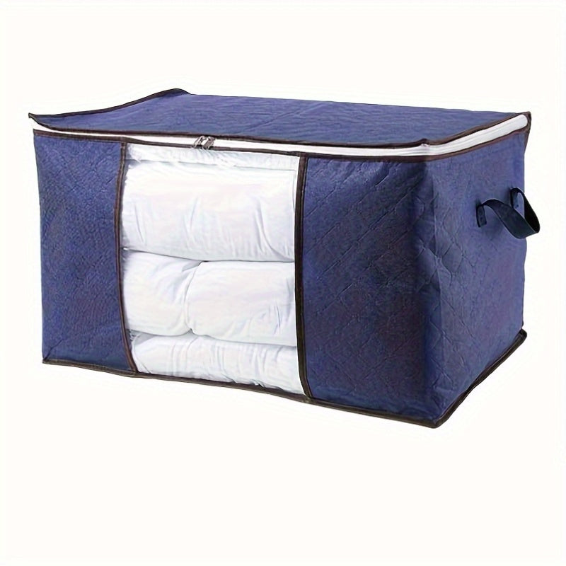 Foldable Cotton Storage Bag Moisture-Proof Closet Organizer for Comforters and Bedding