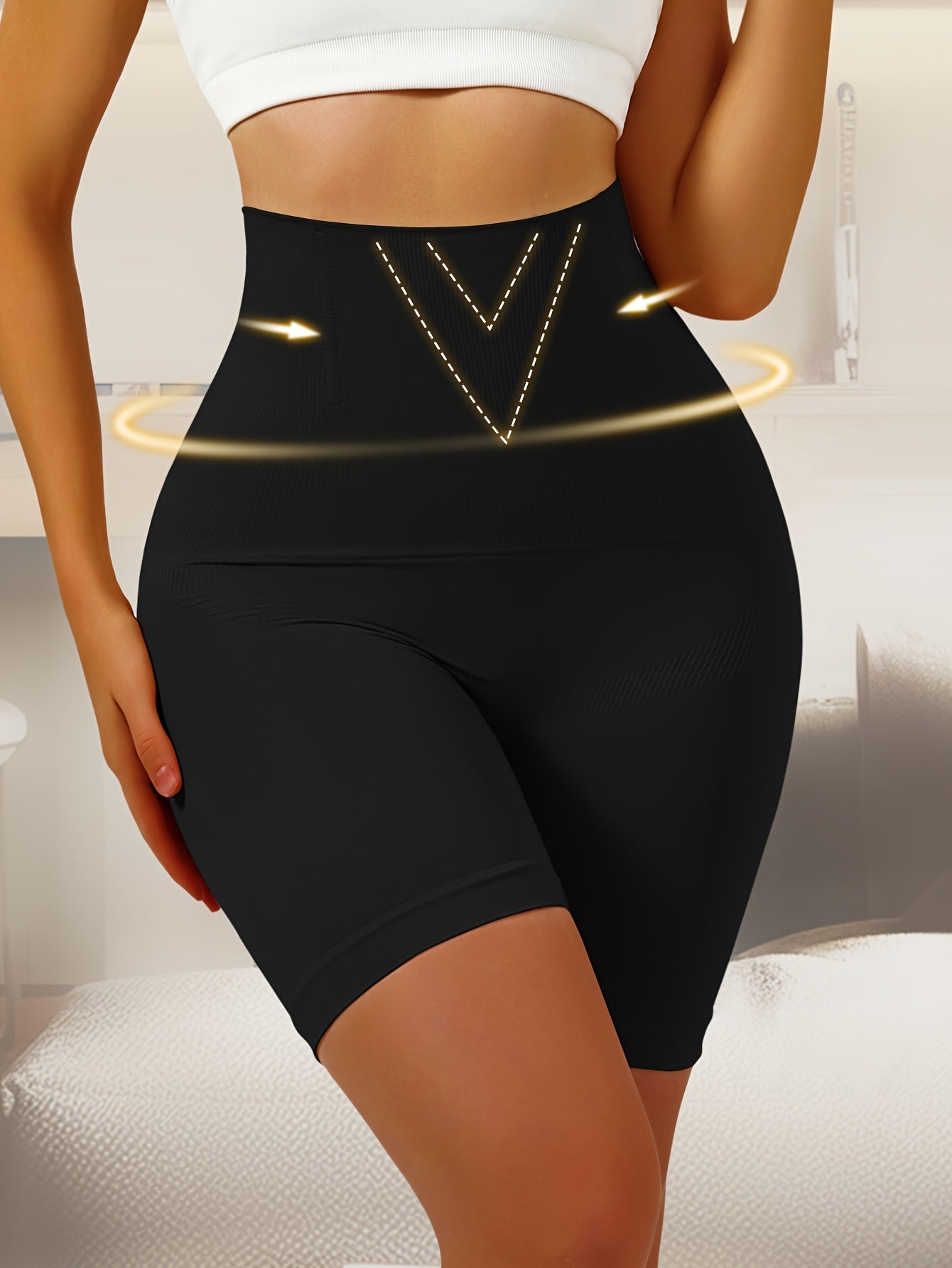 Шорты для йоги с высокой талией и контролем живота для беременных в бежевом, бесшовные, с поддерживающими панелями для подъема ягодиц