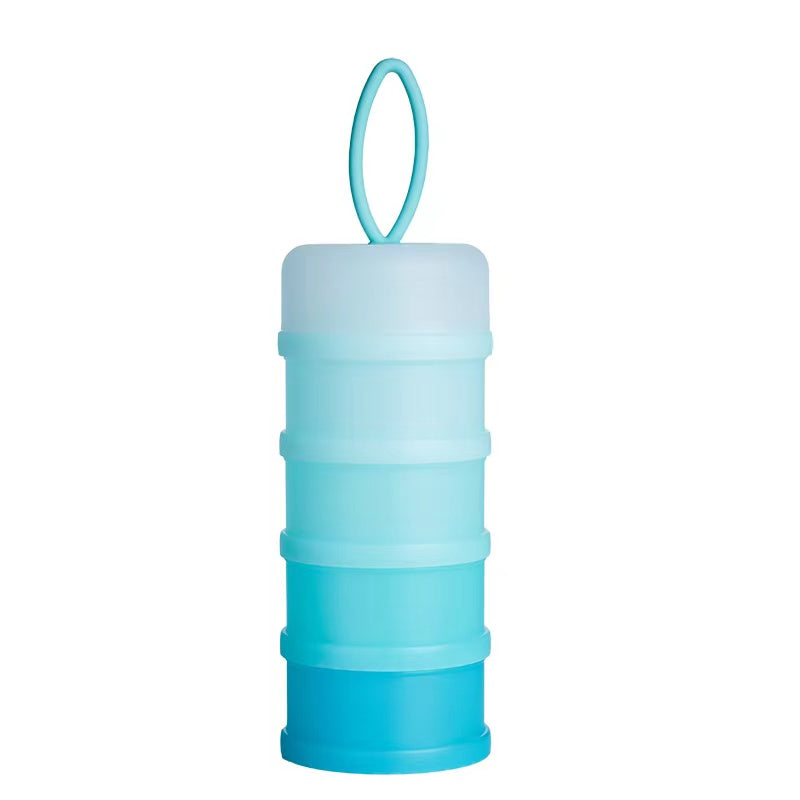 Baby Food Storage Container 4-Layer Portable Milk Powder Dispenser Travel Food Organizer