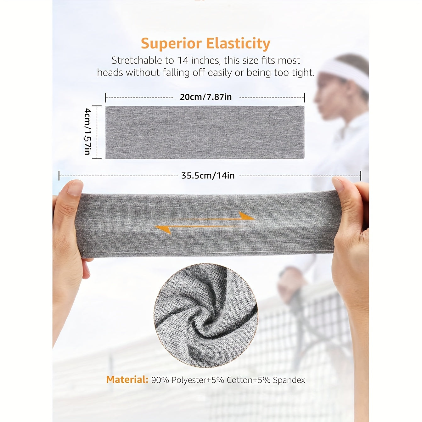 Six Women's Knit Headbands Set Cotton Blend Hip-Hop Style Solid Colors