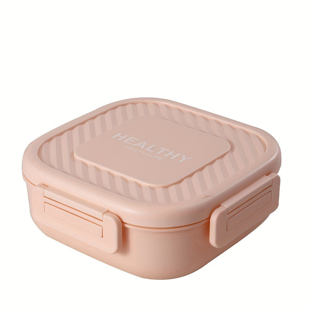 Plastic Square Grid Lunch Box for One with Leakproof Design for Outdoor and Fruit Salad Storage