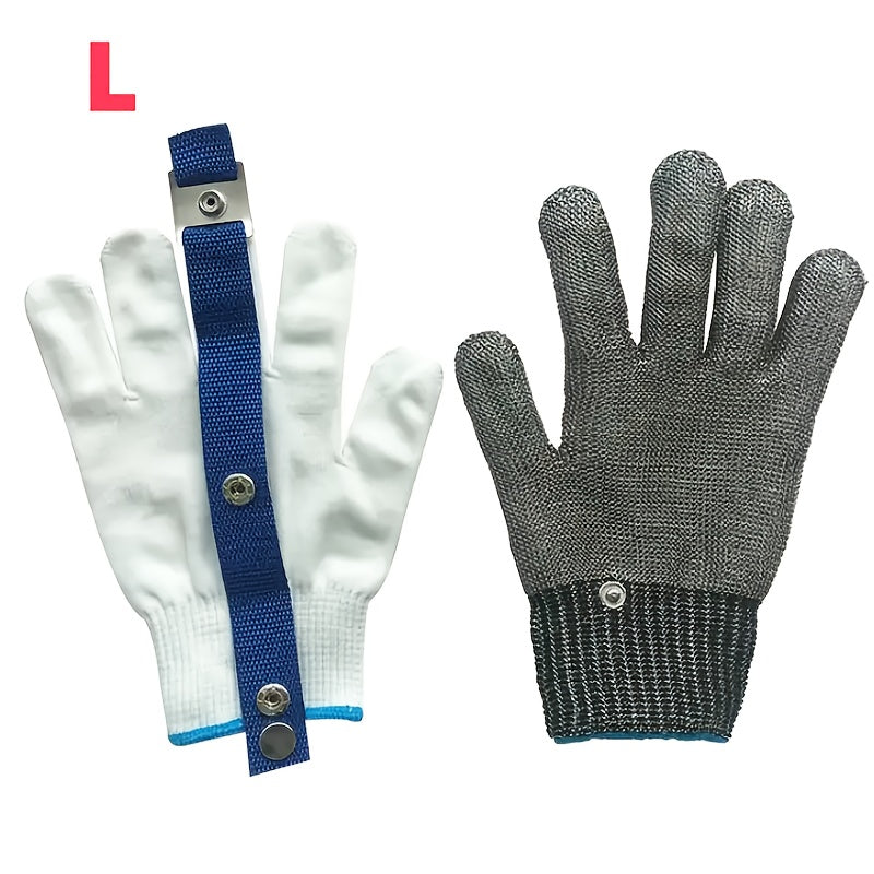 Cut-Resistant Metal Mesh Gloves for Kitchen Food Prep Safety