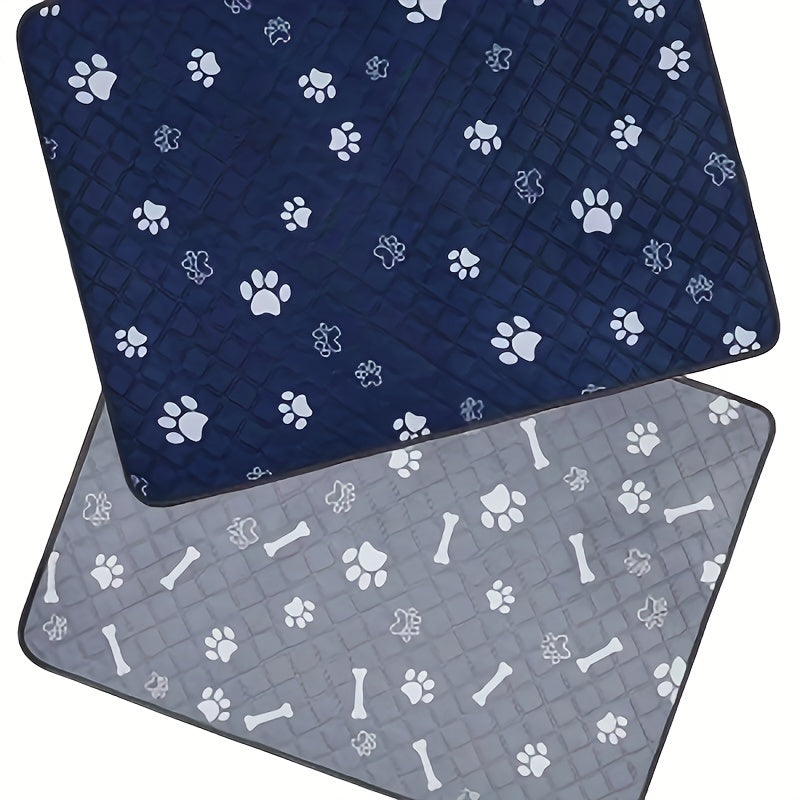 Navy Blue and Gray Reusable Dog Pee Pads Washable Absorbent Odor-Control Non-Slip for All Dog Sizes