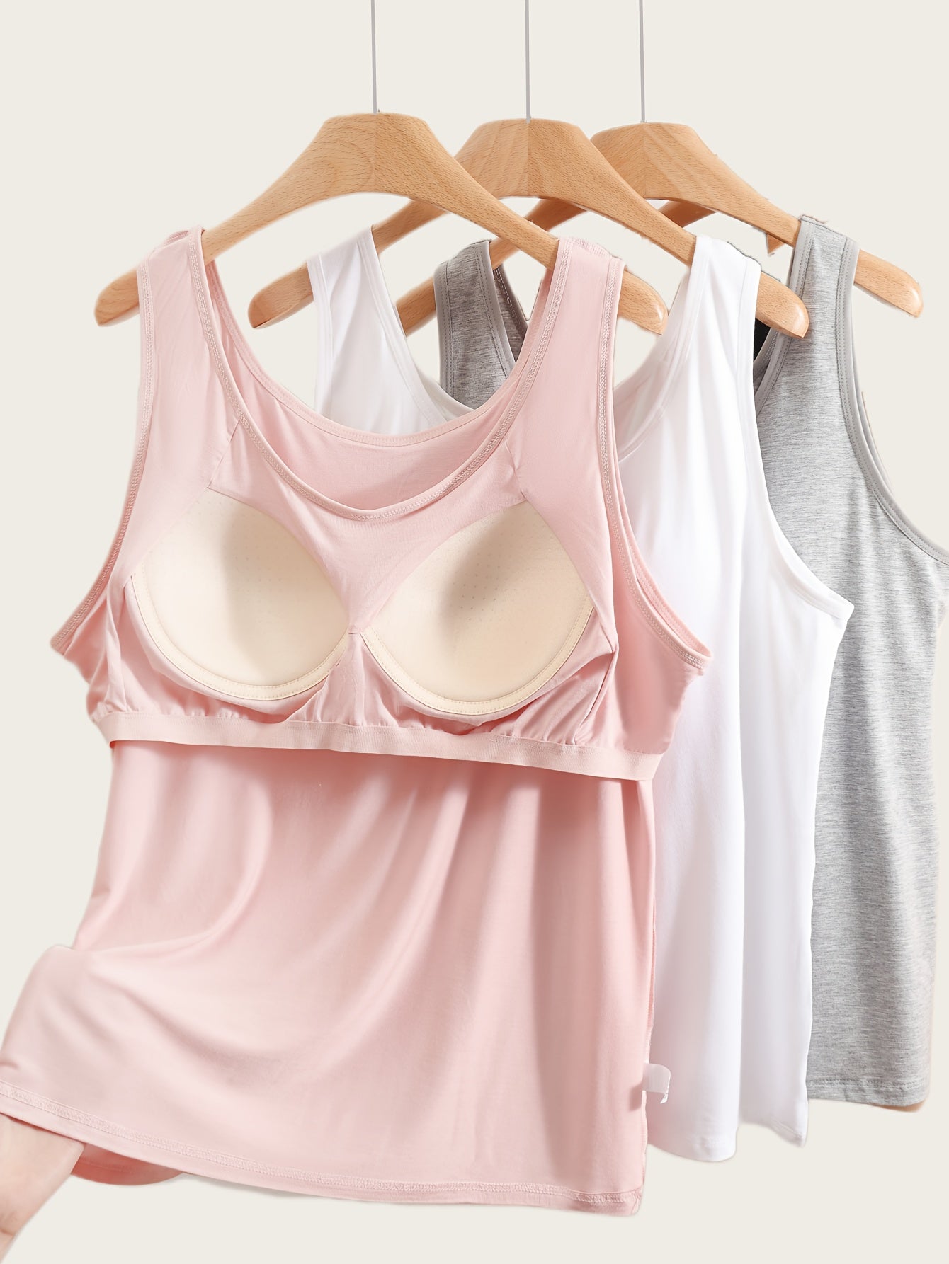 Женские майки-туники больших размеров с эластичным материалом и встроенным бюстгальтером, повседневная ночная одежда для всех сезонов