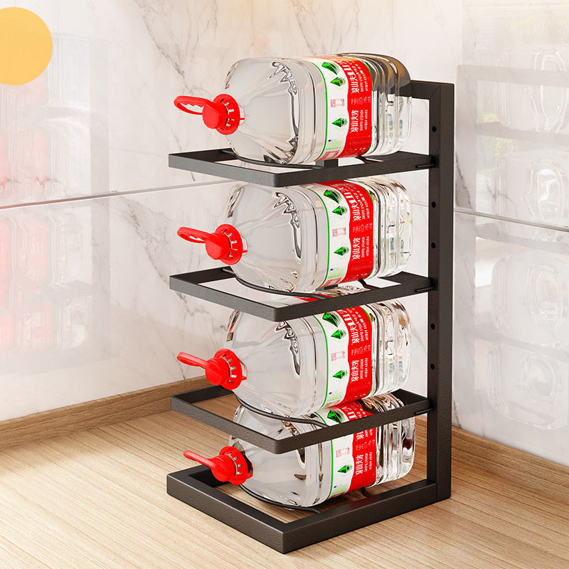 Adjustable Metal Kitchen Pot Rack Organizer with Multi-Tier Storage Stand