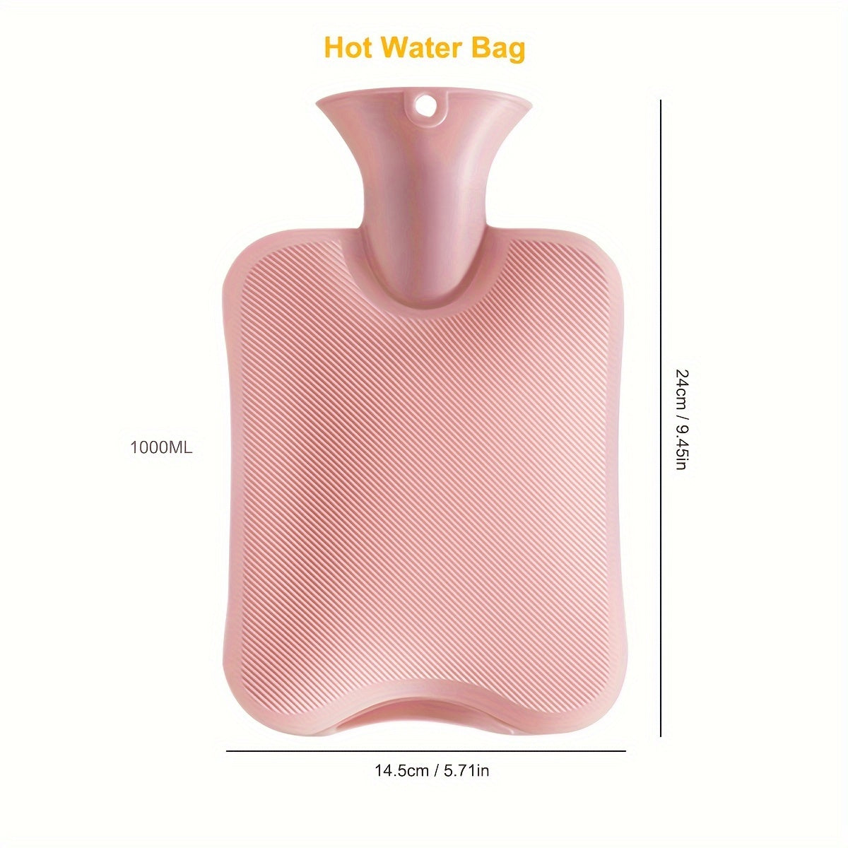 Large 1000ml Hot Water Bottle with Fleece Cover for Cozy Warmth