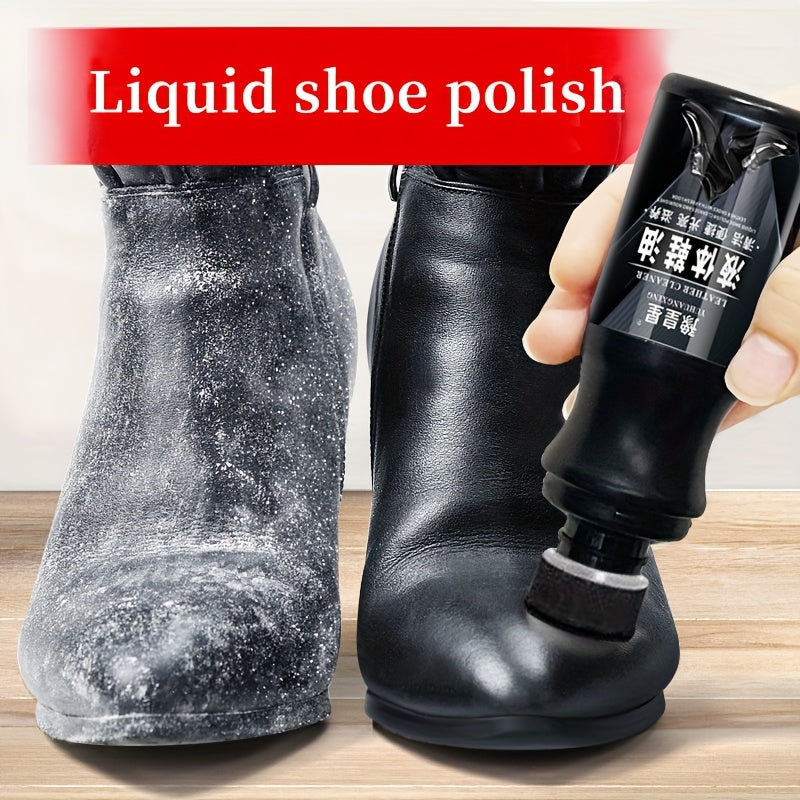 Liquid Shoe Polish Black Faux Leather Care Oil Universal Brightening