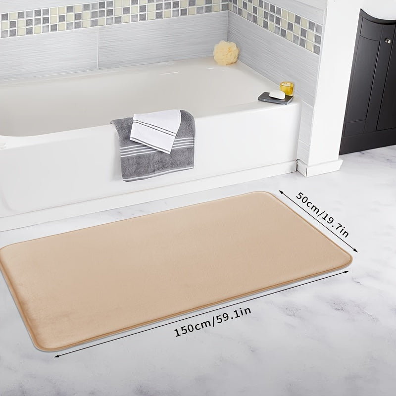 Coral Fleece Non-slip Quick-Drying Bath Mat for Bathroom Kitchen Laundry Bedroom