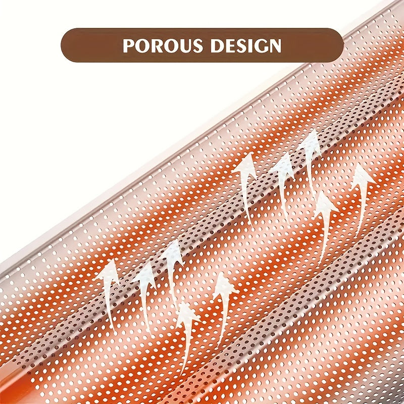 Non-stick baguette pan carbon steel oven induction-friendly baking essential