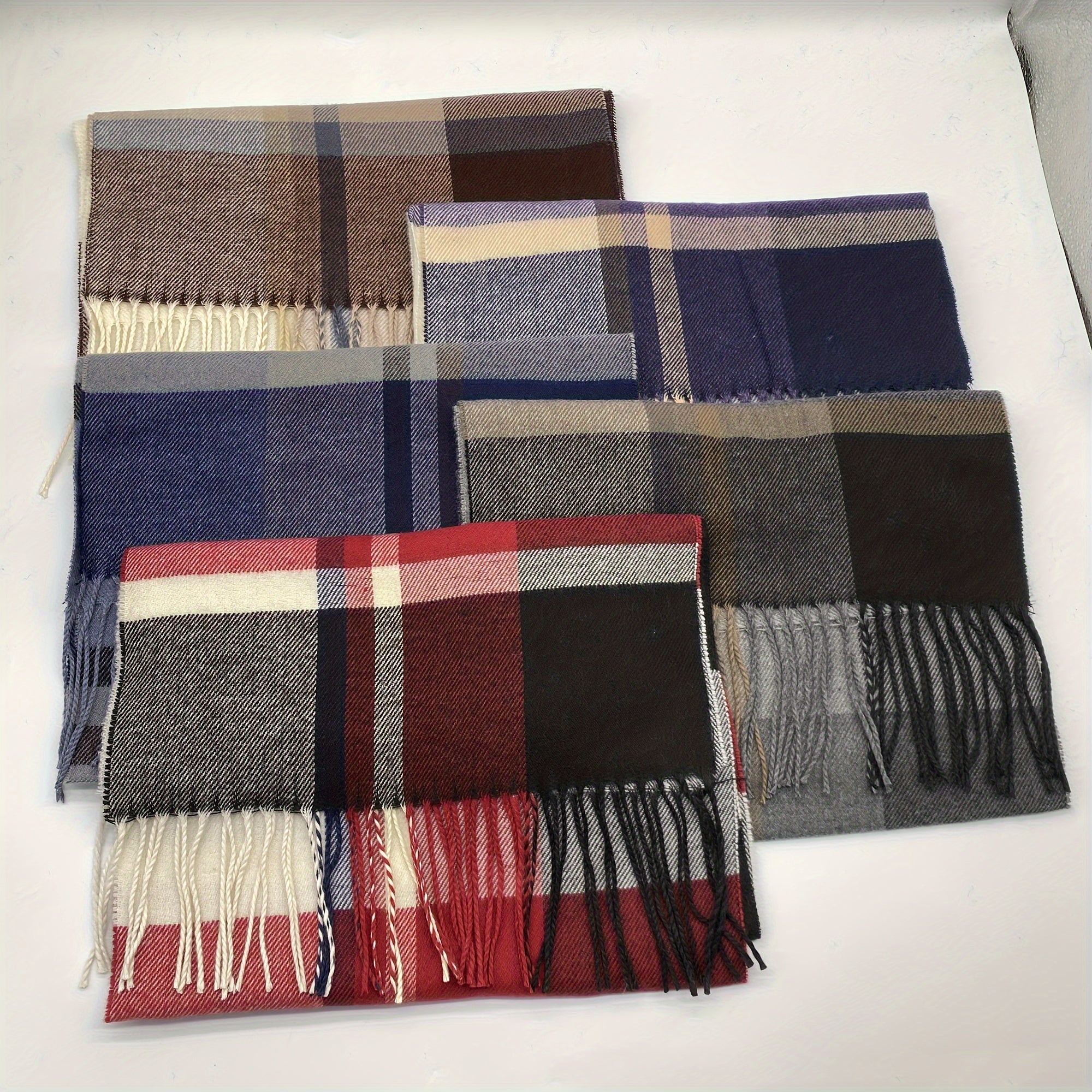 Plaid Scarf for Men and Women Warm Fall Winter Accessory