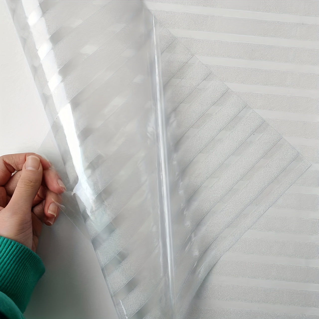 Striped Glass Window Stickers for Bathroom Privacy Electrostatic Film