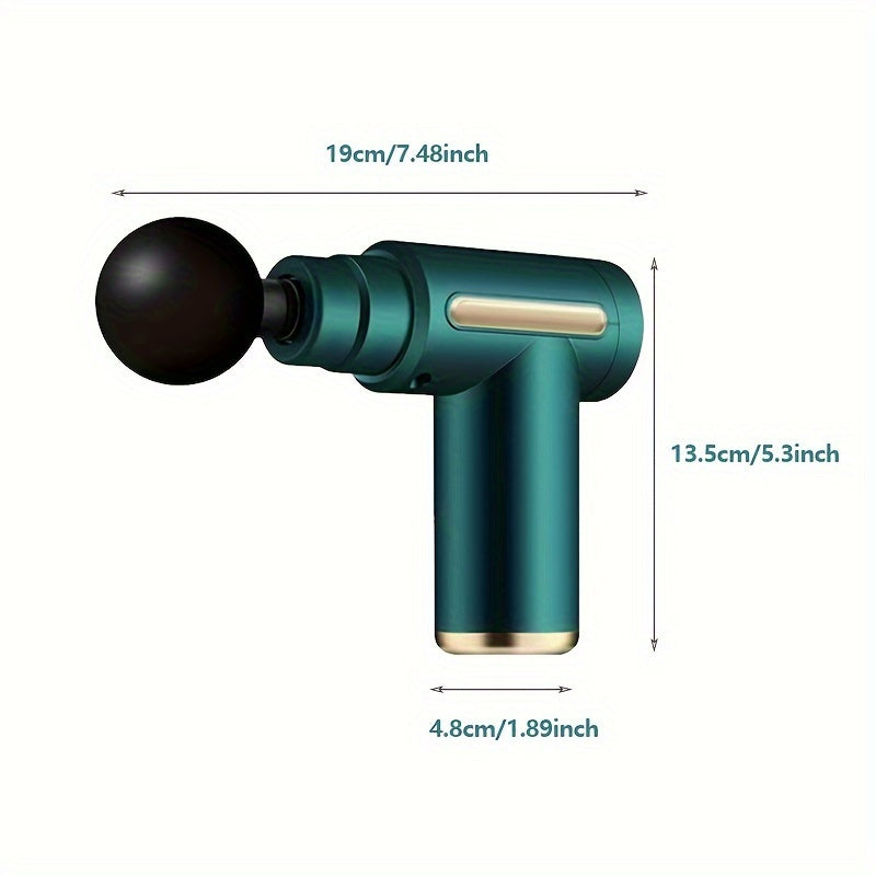 Portable Deep Tissue Massage Gun with 4 Heads 6 Speed USB Rechargeable Lithium Battery