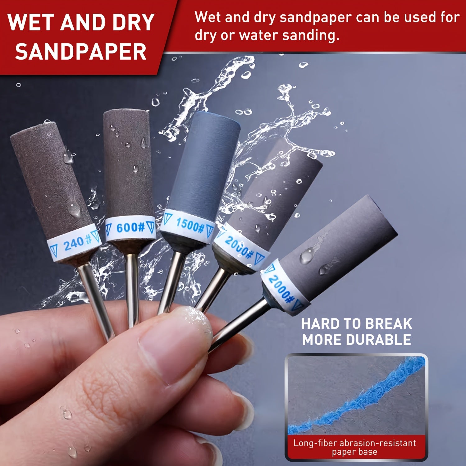 18-Piece Sanding Drums Set with Multi-Grit 1/8 Inch Shank for Metal Rust Removal and Grinding