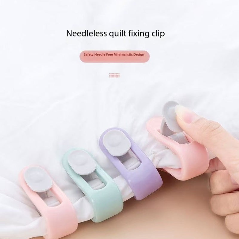 Set of 6 Reusable Bed Sheet Clips Anti-Slip Duvet Cover Fasteners Elastic Clasp