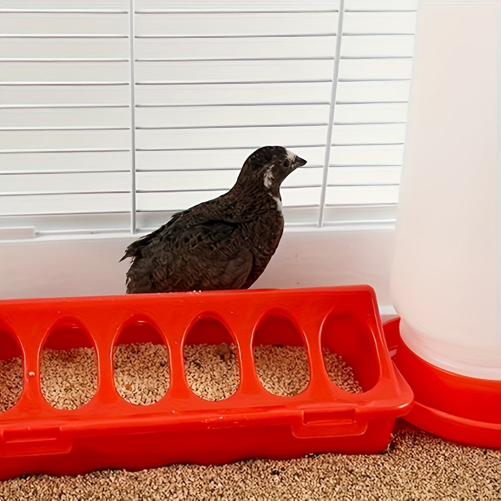 Bird Feeder with Anti-Spray Trough and 12-Hole Design for Pigeons Parrots and Other Birds