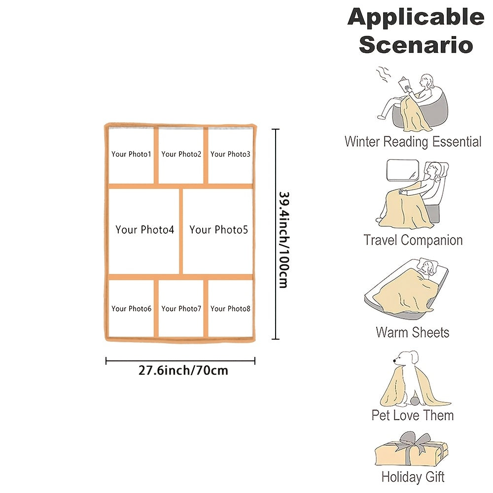 Индивидуальное фланелевое одеяло с фотографией, мягкое теплое одеяло с памятью для пар, семей, дивана, кровати, кемпинга
