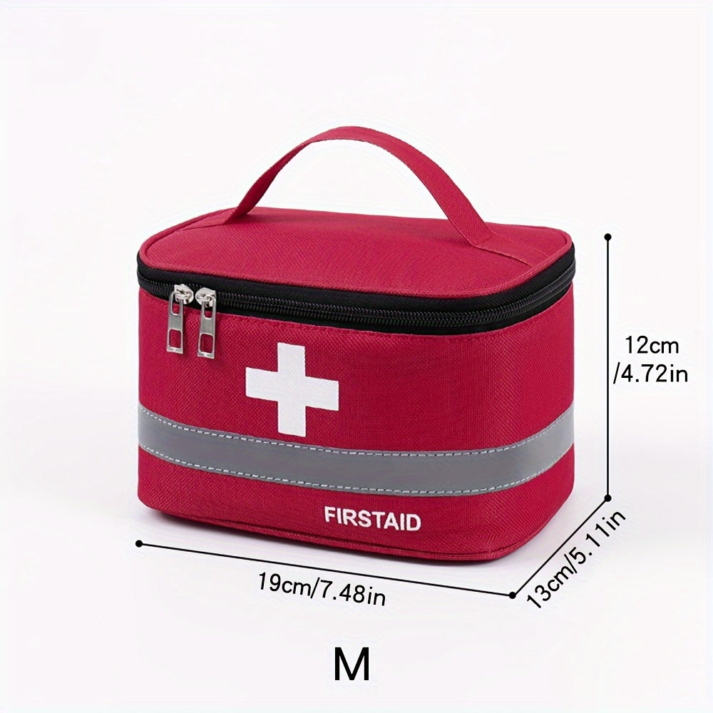 Women's Travel First Aid Kit Portable Polyester Medicine Organizer for Home and Outdoor Use