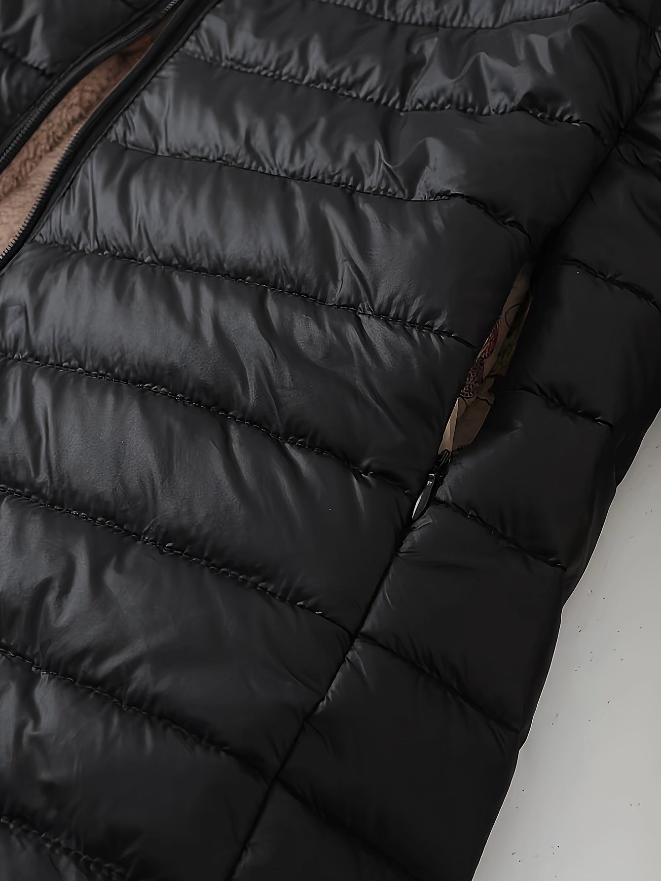 Plus Size Fleece-Lined Hooded Winter Jacket for Women Red Large