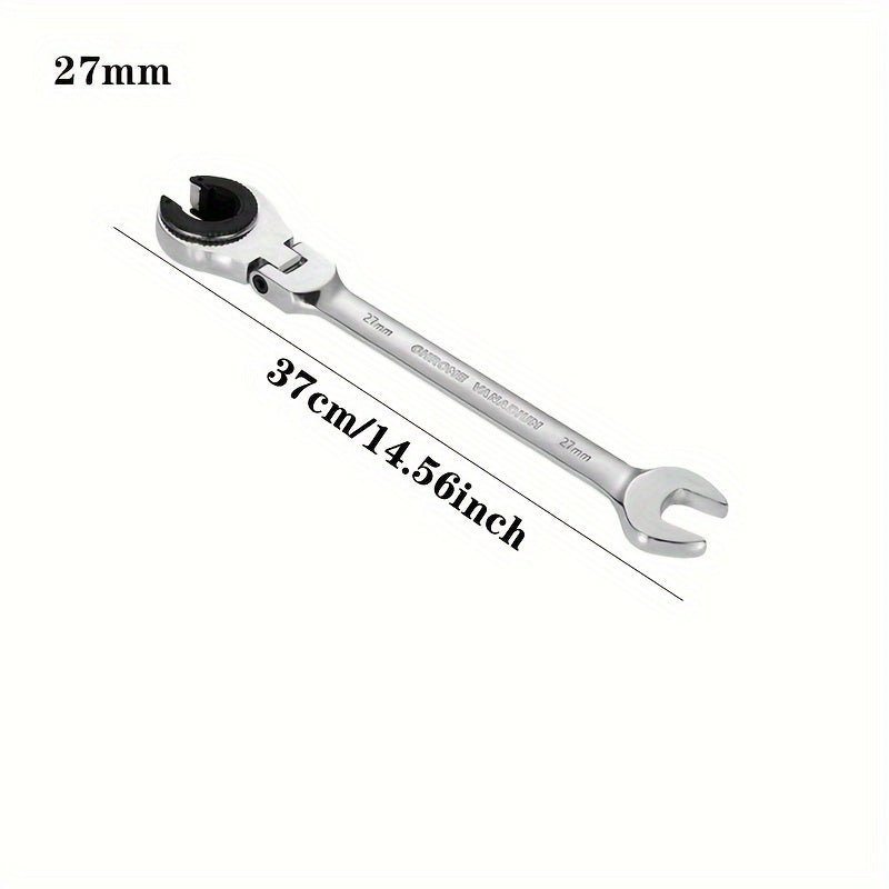 Ratchet kaliti to'plami Avtomobil tormoz, yonilg'i quvuri uchun ochiq-oydin, moslashuvchan bosh, 72 tish