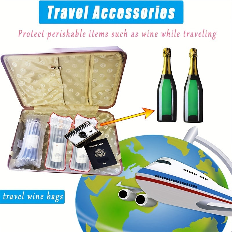 Inflatable Wine Bottle Protector Bags for Air Travel 5/10 Pack