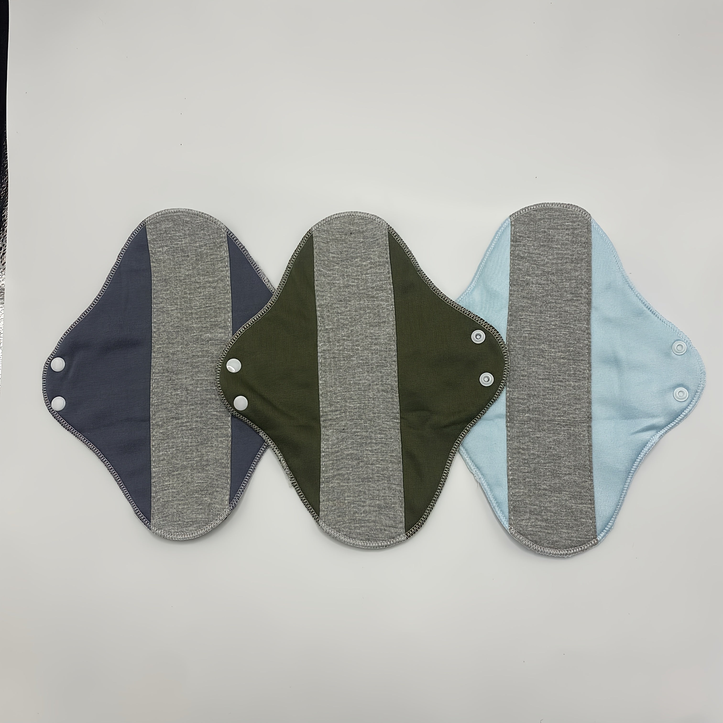 4-Pack Reusable Cotton Menstrual Pads Leak-Proof Incontinence Protection Unscented Knit Fabric