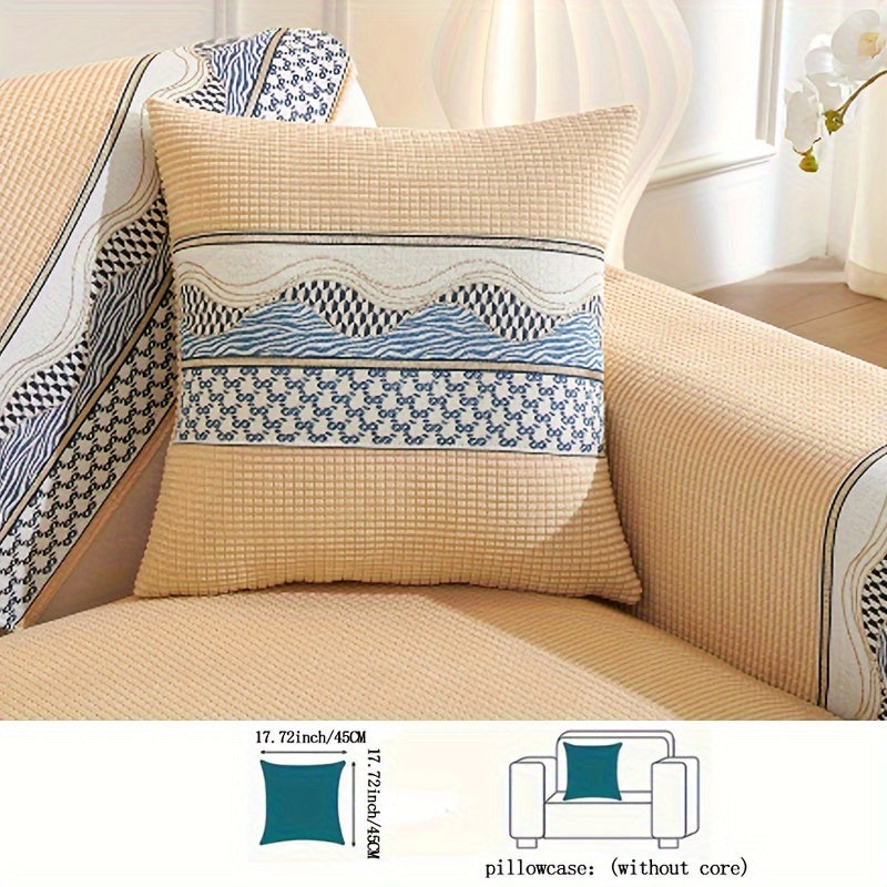 Velvet Sofa Cushion Cover Non-Slip Pet-Friendly All-Season Protecting Armchair Loveseat 3-4 Seater