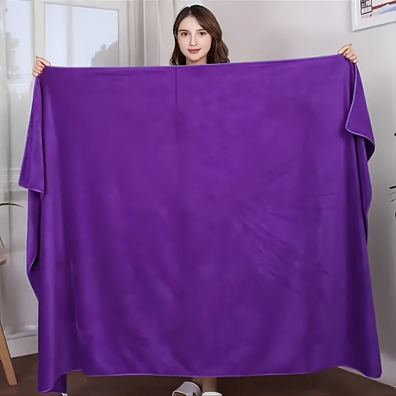 Large Microfiber Bath Towel 100x200cm High Absorbency Modern Style Home Spa
