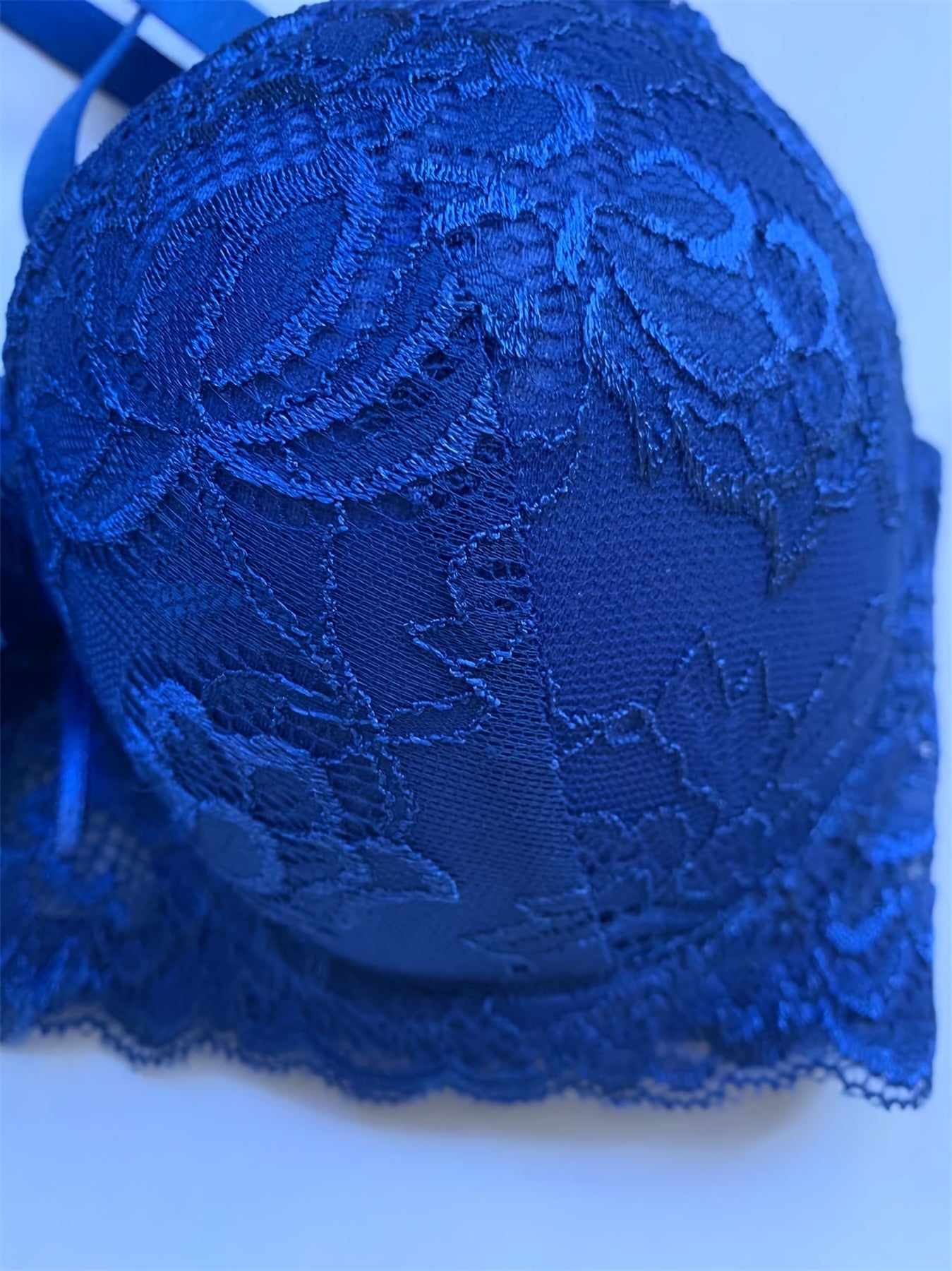 Lingerie Set for Adults Red Lace Bralette and Thong Medium Support Polyamide Spandex Low-Rise