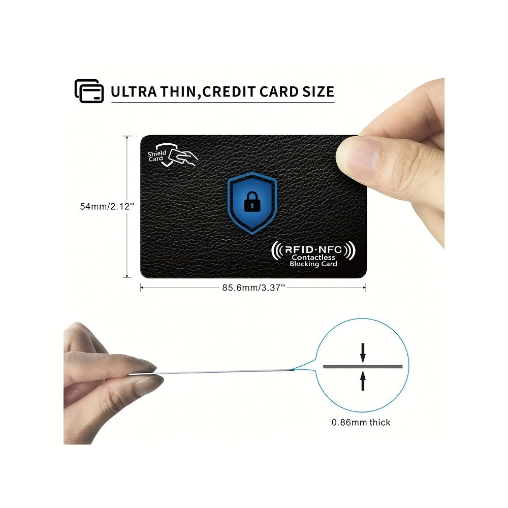 RFID NFC Blocking Cards for Men and Women Slim Wallet Protect Identity Theft Set of 2 or 4