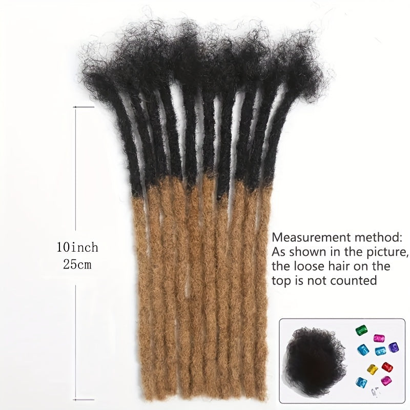 Men's Dreadlock Extensions 0.4cm 10 Strands Human Hair Braids