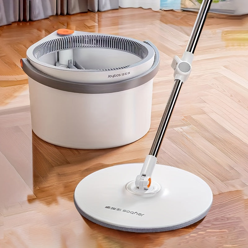 EasyClean qo'l bilan aylantiriladigan mopu va chelak to'plami - yashash xonasi, yotoqxona, hammom, hojatxona, oshxona uchun mos - elektr energiyasi talab qilinmaydi, plastikdan tayyorlangan