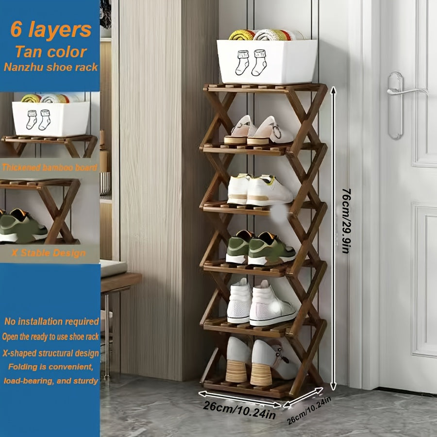 Estantería para zapatos retráctil de instalación gratuita, de 3 a 9 niveles, ahorrador de espacio para puertas estrechas