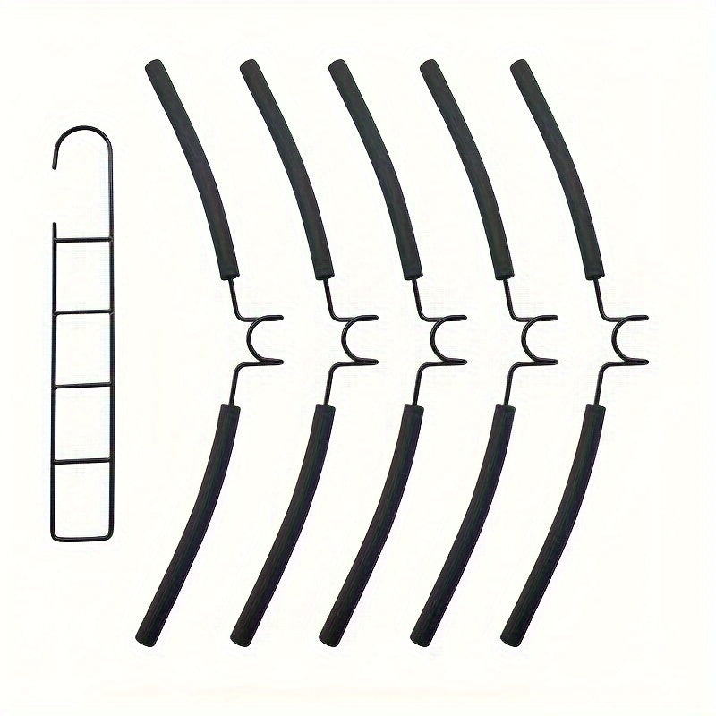 5-Layer Clothes Organizer for Dorms and Wardrobes Space-Saving Non-Slip Foldable