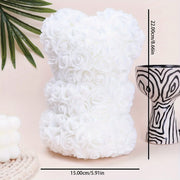 Сохранённый цветочный медведь с сообщением "Я тебя люблю" для Дня святого Валентина и других особых случаев, не требующий батареек или контейнера, идеален для домашнего декора.