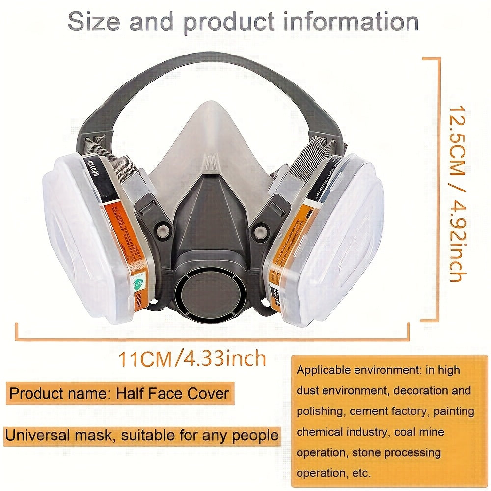 26-in-1 Reusable Dust Mask with Safety Glasses Silicone Recyclable for DIY and Woodworking