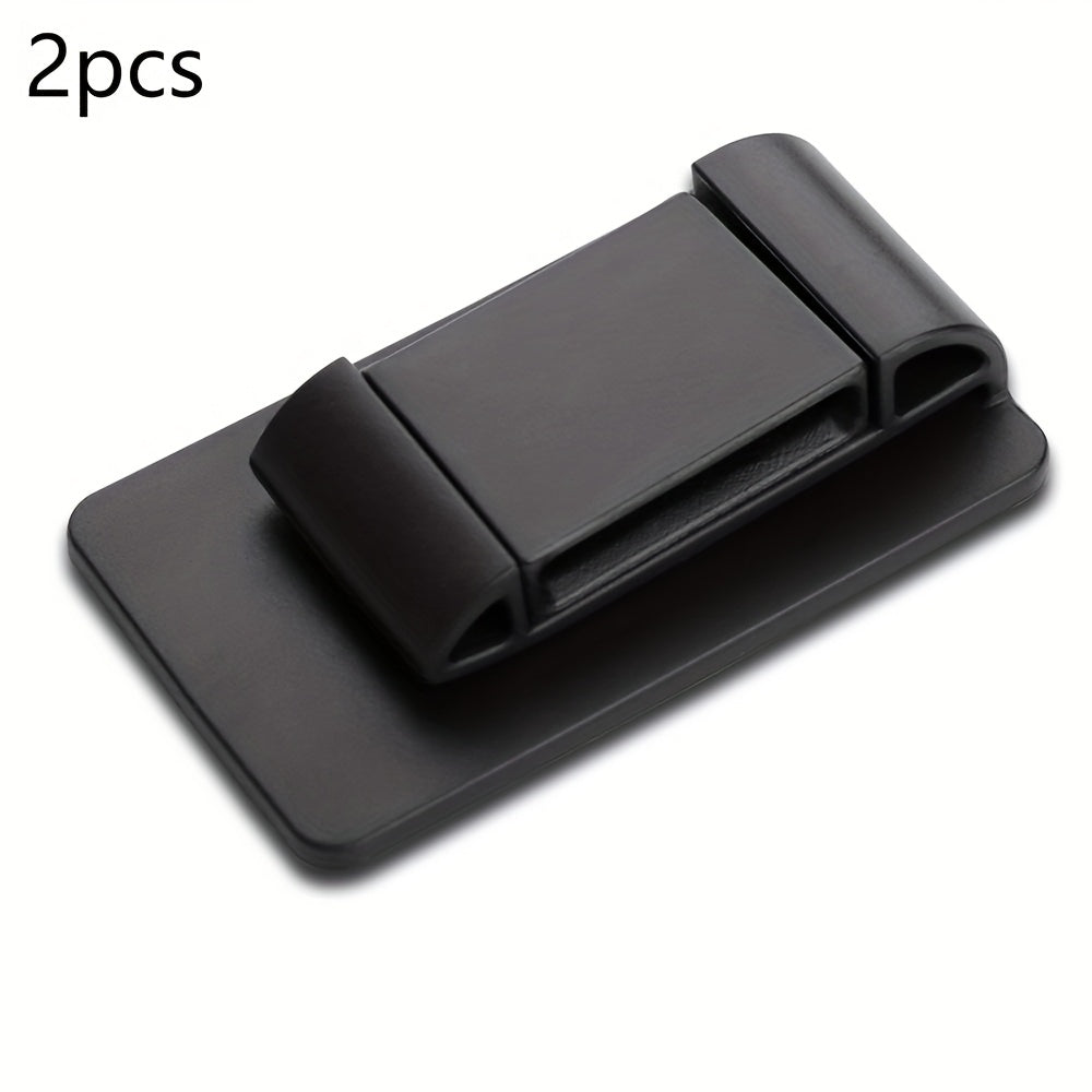 2pcs Black Carbon Fiber Plastic Seat Belt Stabilizers Anti-Vibration Car Accessories