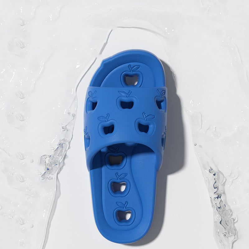 Women's Bathroom Slippers Soft Sole Quick-Dry Cute Apple Indoor Outdoor