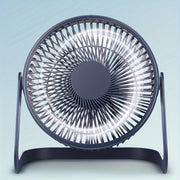 Портативный USB настольный вентилятор с регулируемой скоростью темно-синего цвета идеально подходит для использования в офисе, общежитии или дома. Предлагает несколько вариантов питания и может быть размещен гибко.